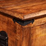 vidaXL Coffre de rangement Bois de manguier brut