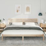 vidaXL Cadre de lit Marron 180 x 220 cm Bois massif en pin