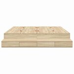 vidaXL Cadre de lit avec rangement Chêne Sonoma 236.5 x 200 x 31.5 cm