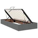 vidaXL Lit de Rangement avec stockage Gris foncé 90 x 190 cm Tissu