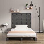vidaXL Tête de lit murale Gris 106x3x91 5 cm Bois massif de pin