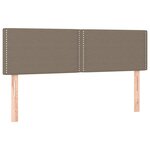 vidaXL Sommier à lattes de lit avec matelas LED Taupe 140x200 cm Tissu