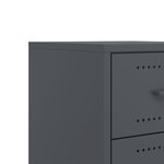 vidaXL Table de chevet anthracite 36x39x43 5 cm acier
