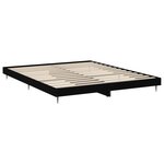 vidaXL Cadre de lit sans matelas noir 140x200 cm bois d'ingénierie