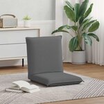 vidaXL Fauteuil de sol ajustable Gris foncé Tissu