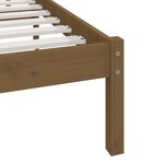 vidaXL Cadre de lit sans matelas marron miel bois pin massif 200x200cm