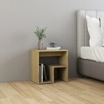 vidaXL Tables de chevet 2Pièces chêne sonoma 40x30x40cm bois d'ingénierie