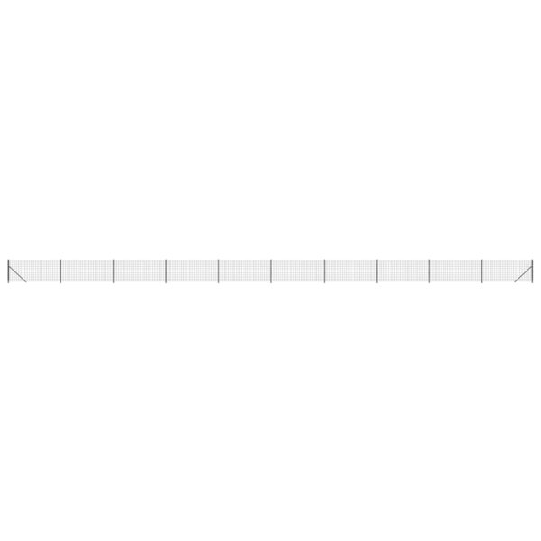 vidaXL Clôture en treillis métallique avec bride anthracite 1x25 m