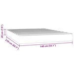 vidaXL Matelas de lit à ressorts ensachés noir 140x210x20 cm velours