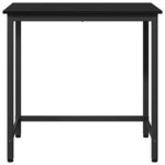 vidaXL table Chêne noir 100 x 50 x 76 5 cm Bois d'ingénierie et acier