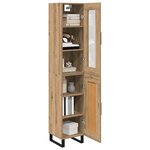vidaXL Haut Armoire Chêne artisanal 69 5 x 34 x 180 cm