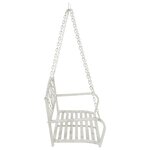 vidaXL Banc Balançoire Acier 110 5 x 59 x 55 cm Blanc antique