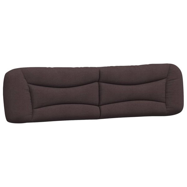 vidaXL Coussin de tête de lit marron foncé 200 cm tissu