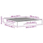 vidaXL Cadre de lit surélevé Marron 200 x 200 cm Bois massif en pin