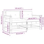 vidaXL Chaises de jardin avec coussins lot de 2 bois de pin massif