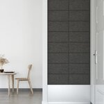 vidaXL Panneaux muraux 12 Pièces Gris foncé 60x30 cm Tissu 2 16 m²