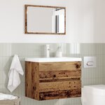 vidaXL Ensemble meuble salle de bain 2 pièces Bois ancien Bois d'ingénierie