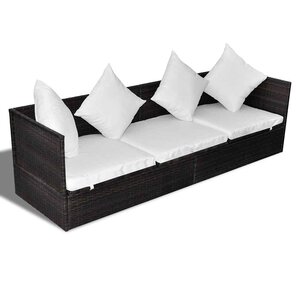 vidaXL Transat Marron 200 x 60 x 58 cm polyrotin