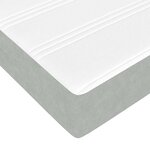 vidaXL Lit boxspring avec matelas Gris clair 90 x 210 cm Velours