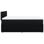 vidaXL Sommier à lattes de lit avec matelas Noir 140x190 cm Tissu