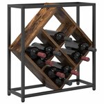 vidaXL Étagère à vin Chêne fumé 51 x 18 x 52 5 cm Bois d'ingénierie