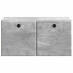 vidaXL Meuble TV mural 59 5 x 41 x 30 cm Gris béton Bois d'ingénierie