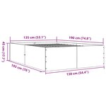 vidaXL Cadre de lit sonoma gris 135x190 cm bois d'ingénierie