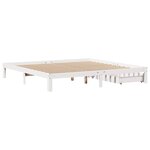 vidaXL Cadre de lit avec tiroirs sans matelas blanc 200x200 cm