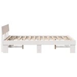 vidaXL Cadre de lit Blanc 135 x 190 cm Bois massif en pin