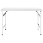 vidaXL Table de travail pliable de cuisine 120x60x80 cm Inox