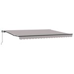Auvent Rétractable Manuel vidaXL Gris Clair 450x350 cm