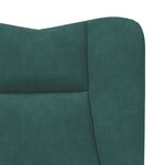 vidaXL fauteuil Vert foncé 63 x 67 x 94 cm Velours