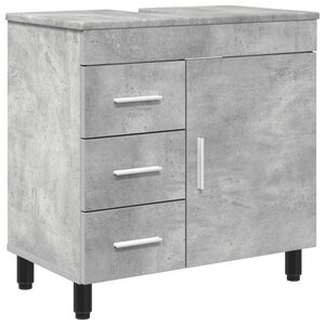 vidaXL Unité de vanité de salle de bain Gris béton 60 x 35 x 60 cm