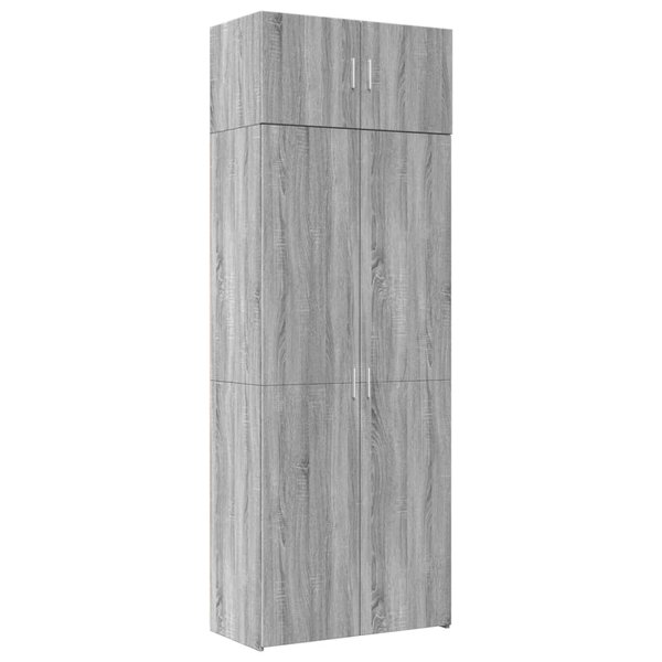 vidaXL Armoire de rangement sonoma gris 80x42 5x225 cm