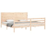 vidaXL Cadre de lit sans matelas 200x200 cm bois massif