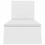 vidaXL Lit de Rangement Blanc pur 100 x 200 cm Cuir synthétique