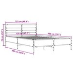 vidaXL Cadre de lit sans matelas chêne fumé 120x200 cm