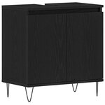 vidaXL Set de Meubles de Salle de Bain avec stockage 3 Pièces Chêne noir