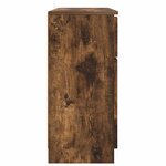 vidaXL Buffet avec tiroir Chêne fumé 100 x 30 x 65 6 Bois d'ingénierie