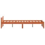vidaXL Cadre de lit Brun cire 205.5 x 95.5 x 51 cm Pin massif