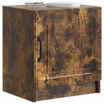vidaXL Cabinet de chevet 2 Pièces Chêne fumé 43 x 34 5 x 47 cm