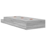vidaXL Cadre de lit de rangement Gris Sonoma 90x200 cm