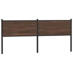 vidaXL Tête de lit chêne marron 190 cm bois d'ingénierie et acier