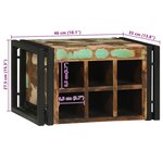 vidaXL Étagère à vin 46 x 35 x 27.5 cm Bois massif de récupération