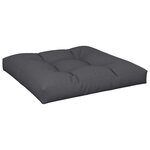 vidaXL Coussin de palette noir 80x80x12 cm tissu