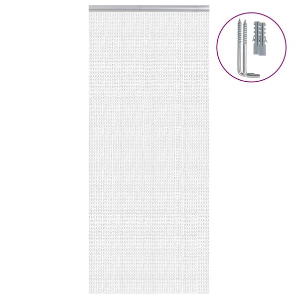 vidaXL Moustiquaire de porte à chaîne 90x200 cm aluminium