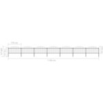 vidaXL Clôture de jardin à dessus en lance Acier (1 25-1 5)x11 9m Noir