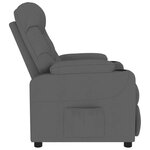 vidaXL Fauteuil de massage Gris foncé Tissu