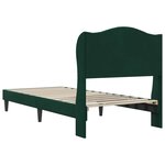 vidaXL Cadre de lit avec tête de lit Vert foncé 80 x 200 cm Velours