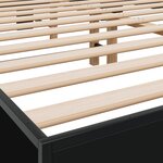 vidaXL Cadre de lit sans matelas noir 150x200 cm
